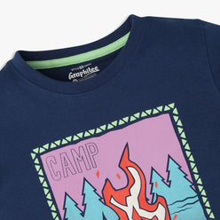 Boys Cotton Crew Neck Graphitee