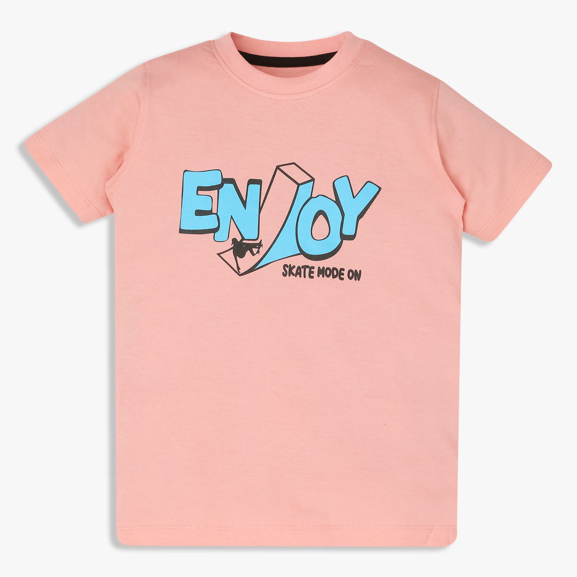 Boys Cotton Crew Neck Graphitee