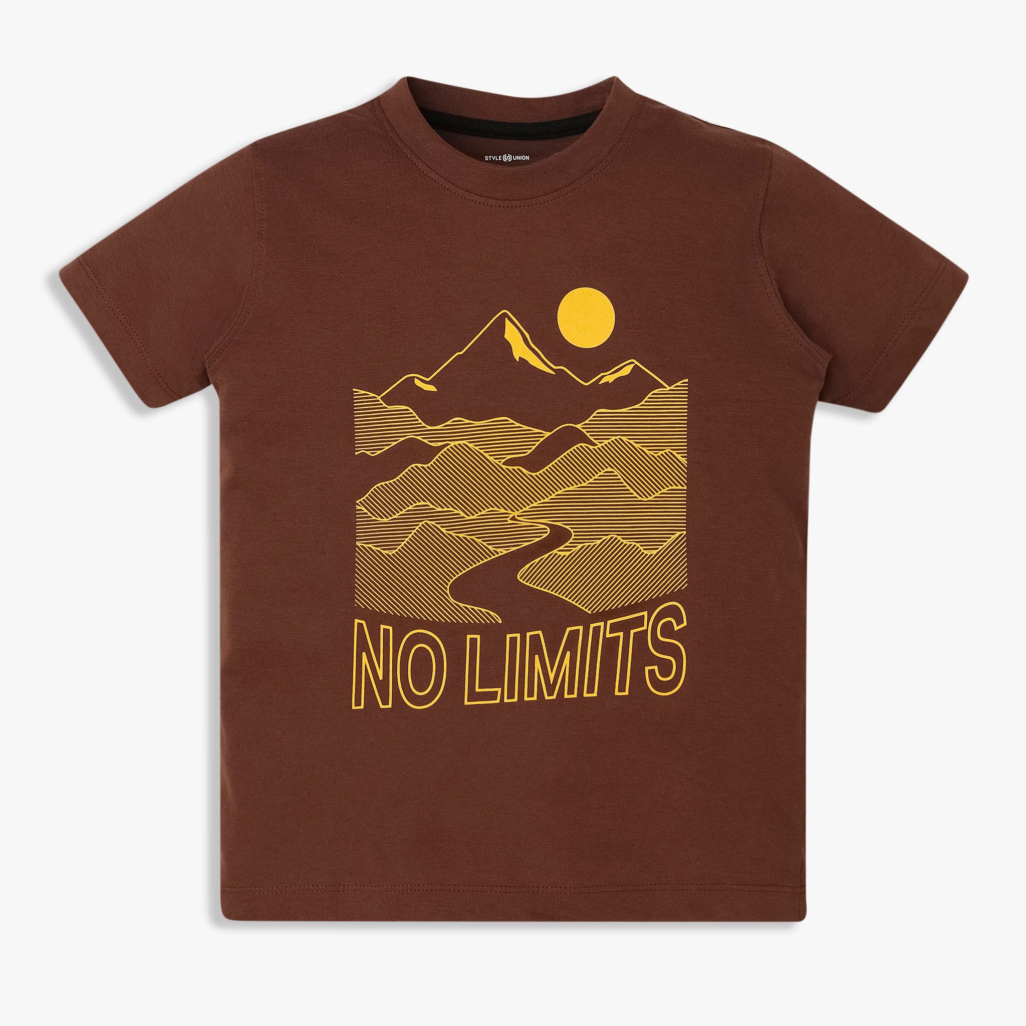 Boys Cotton Crew Neck Graphitee