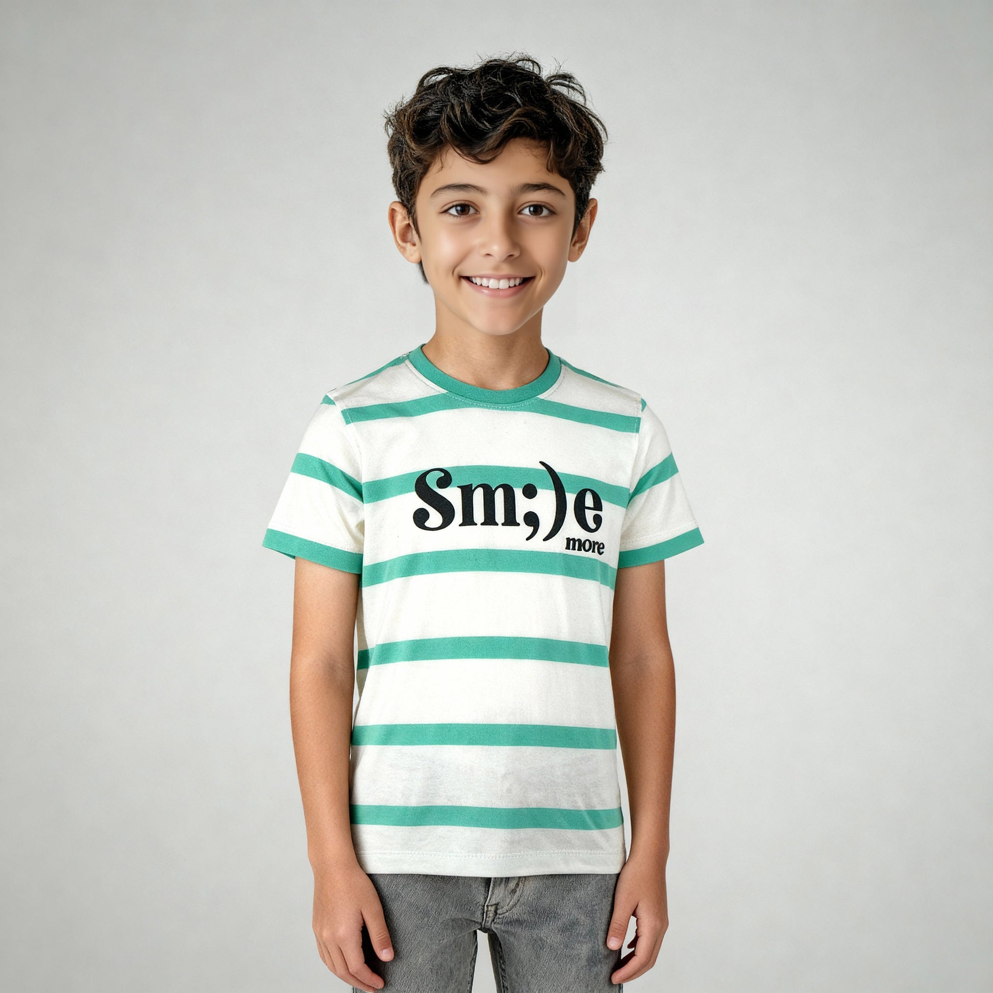 Boys Crew Neck Graphitee