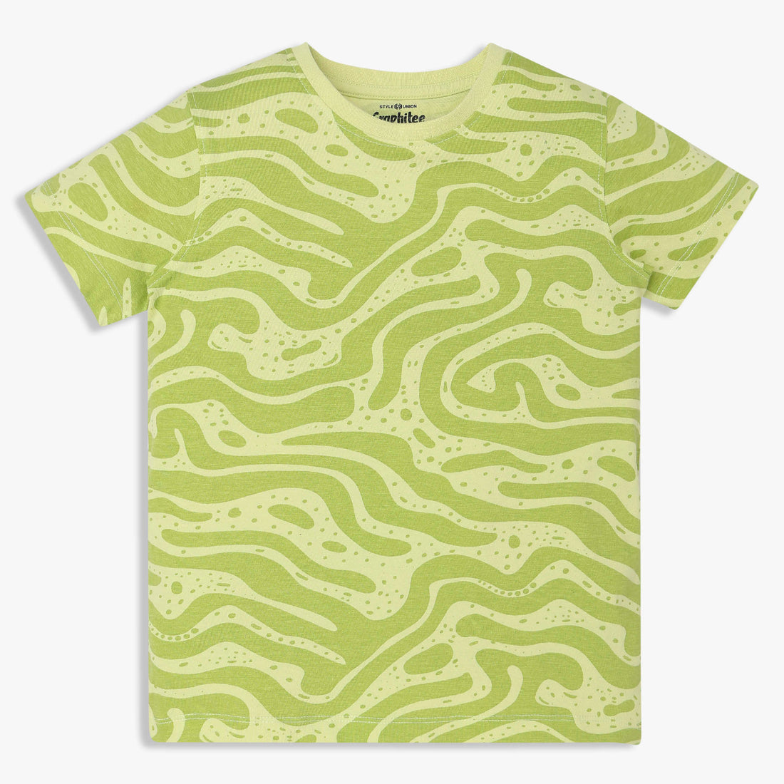 Boys Cotton Crew Neck Graphitee
