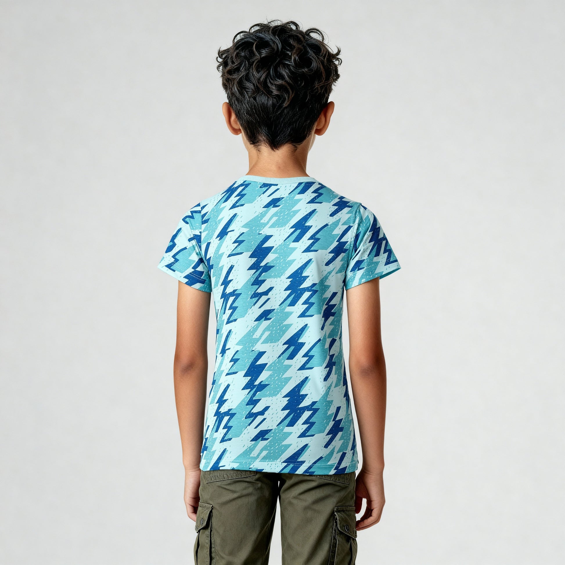 Boys Cotton Crew Neck Graphitee
