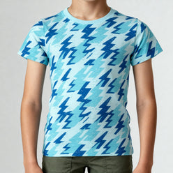 Boys Cotton Crew Neck Graphitee