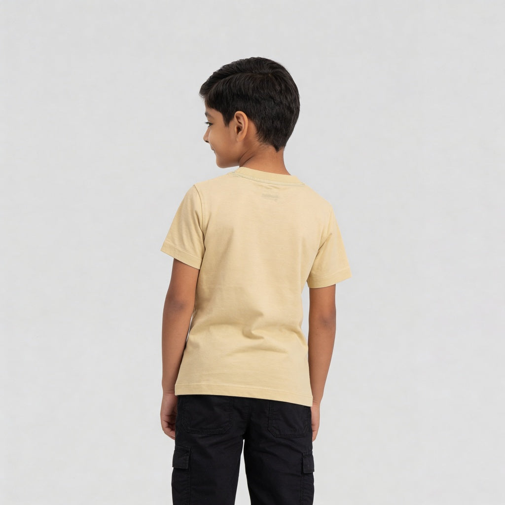 Boys Cotton Crew Neck Graphitee