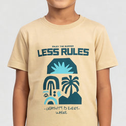 Boys Cotton Crew Neck Graphitee