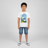 Boys Cotton Crew Neck Graphitee