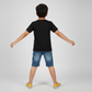 Boys Cotton Crew Neck Graphitee