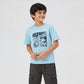 Boys Cotton Crew Neck Graphitee