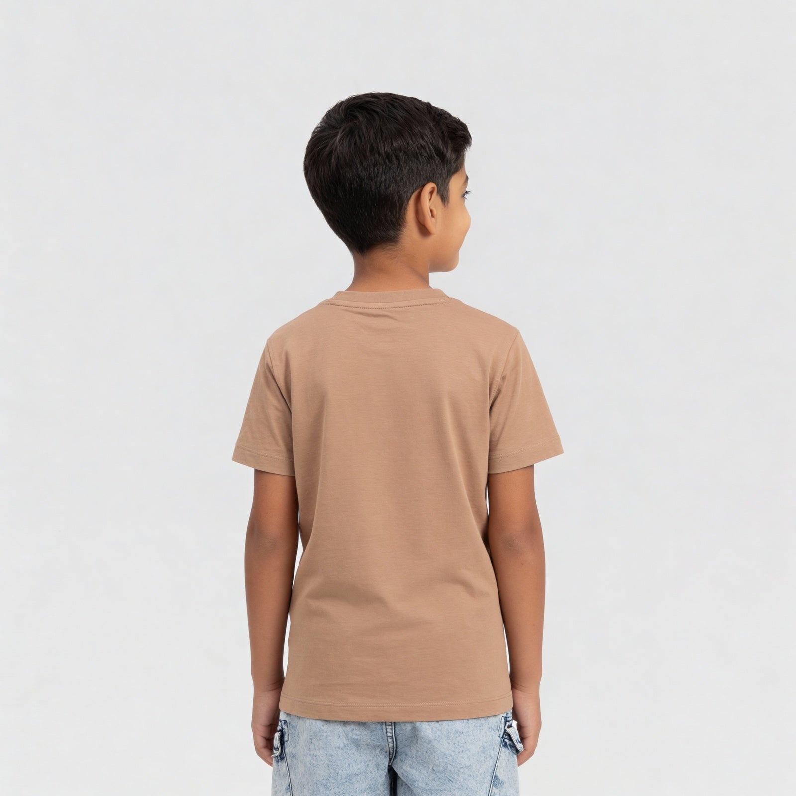 Boys Cotton Crew Neck Graphitee