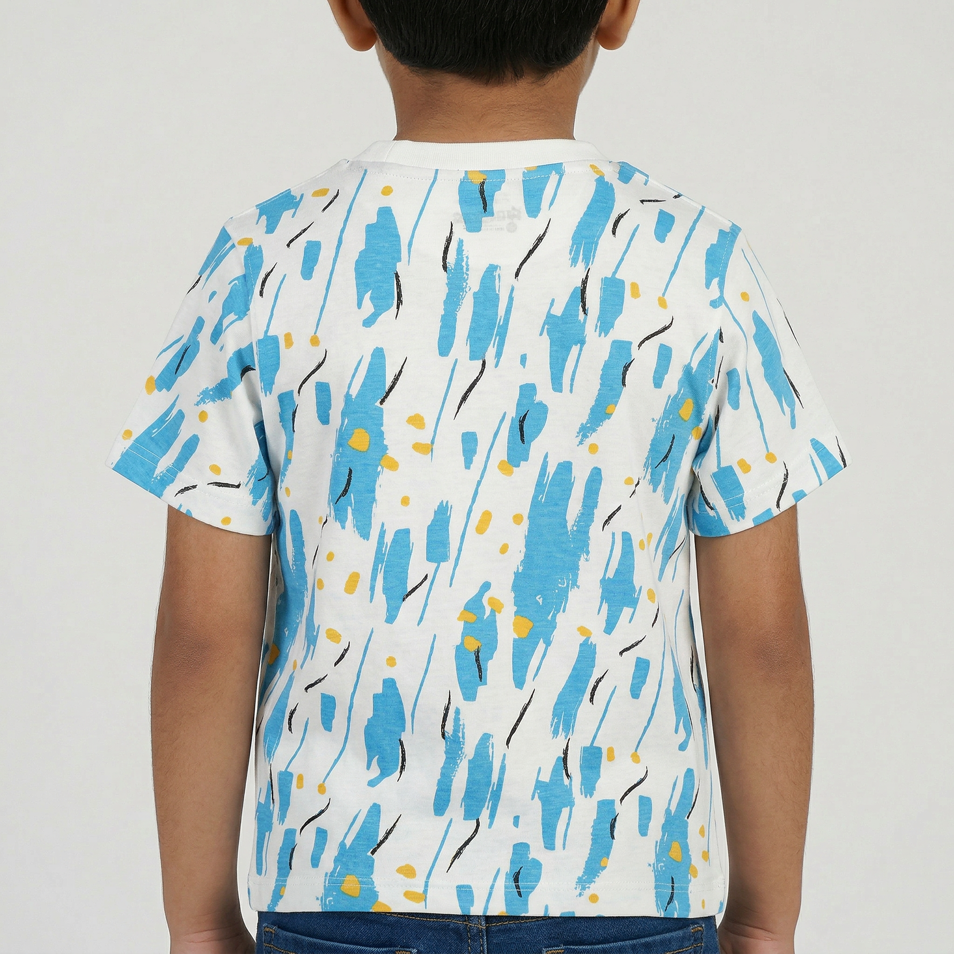 Boys Cotton Crew Neck Graphitee