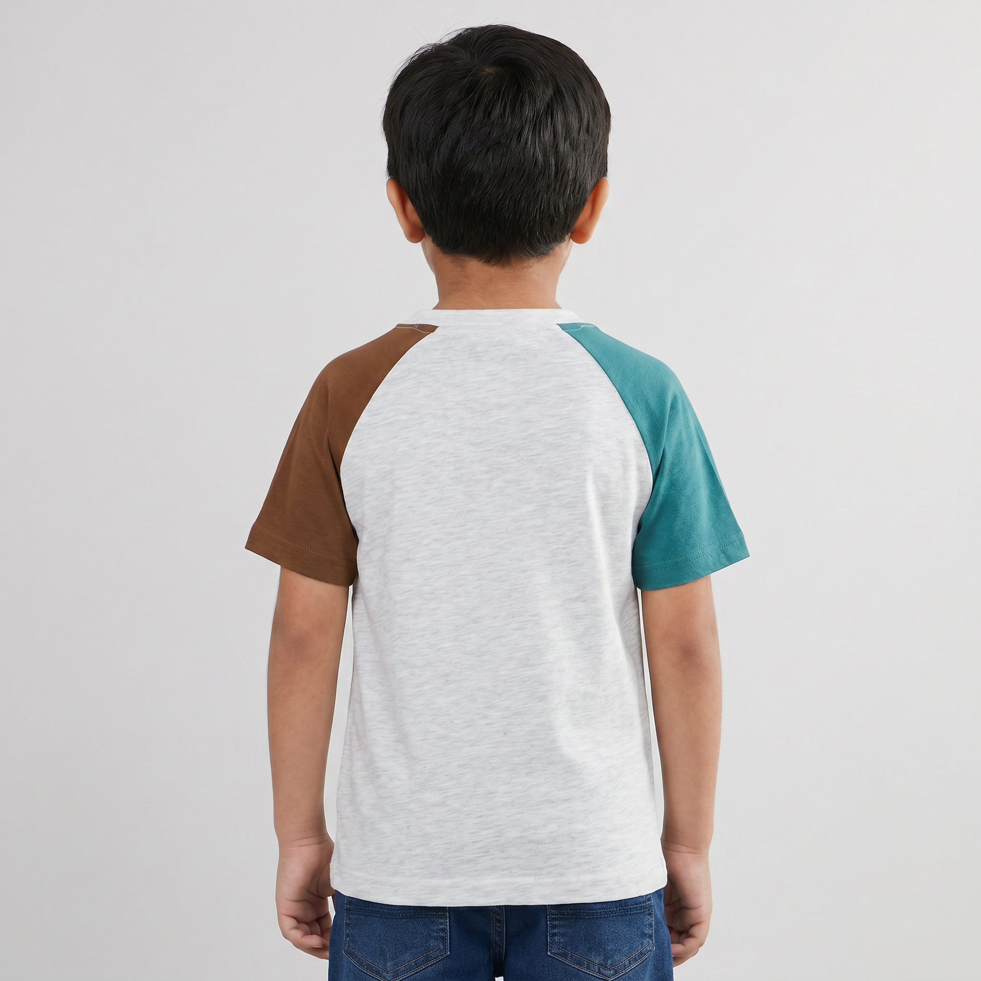 Boys Cotton Crew Neck Graphitee