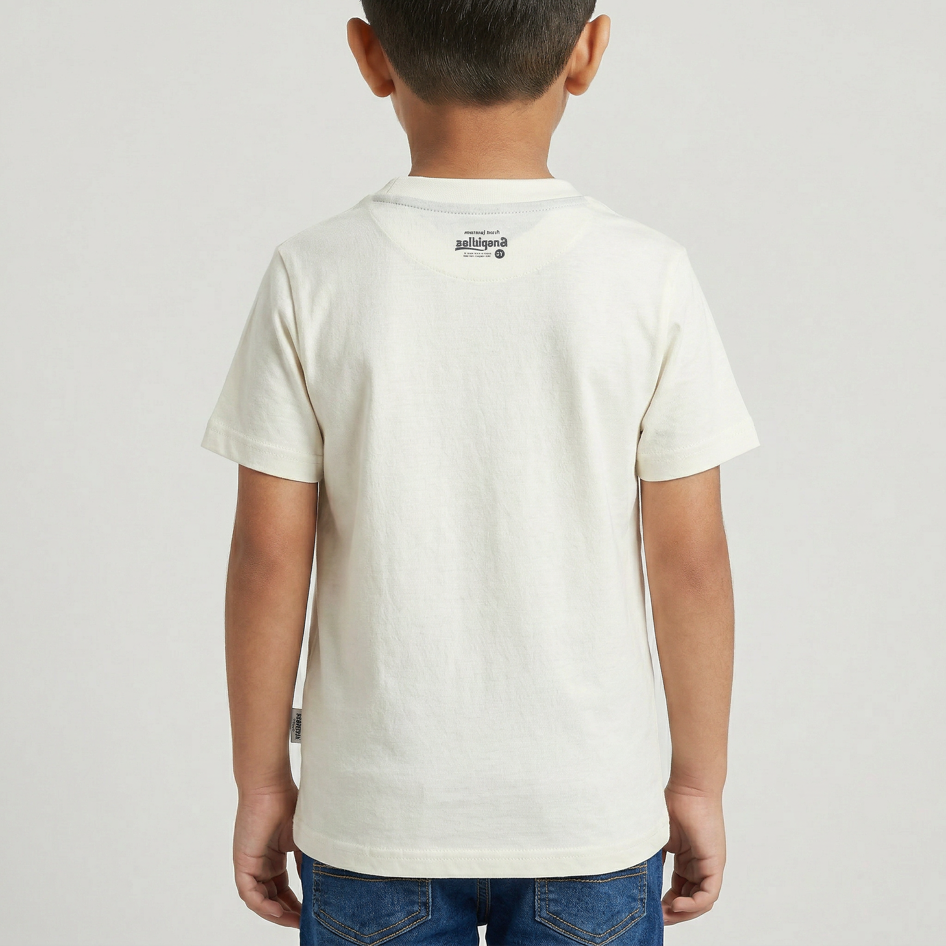 Boys Cotton Crew Neck Graphitee