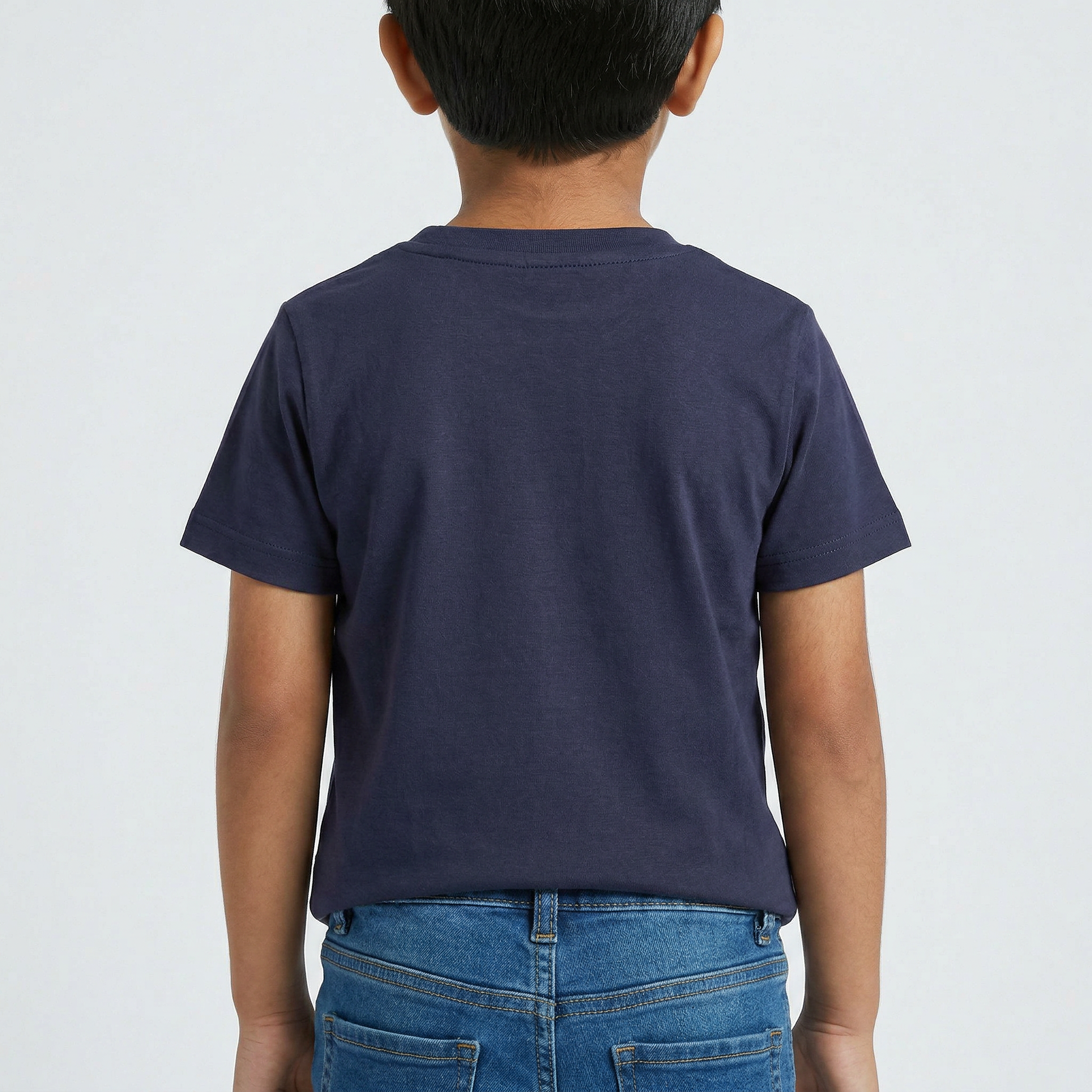Boys Cotton Crew Neck Graphitee