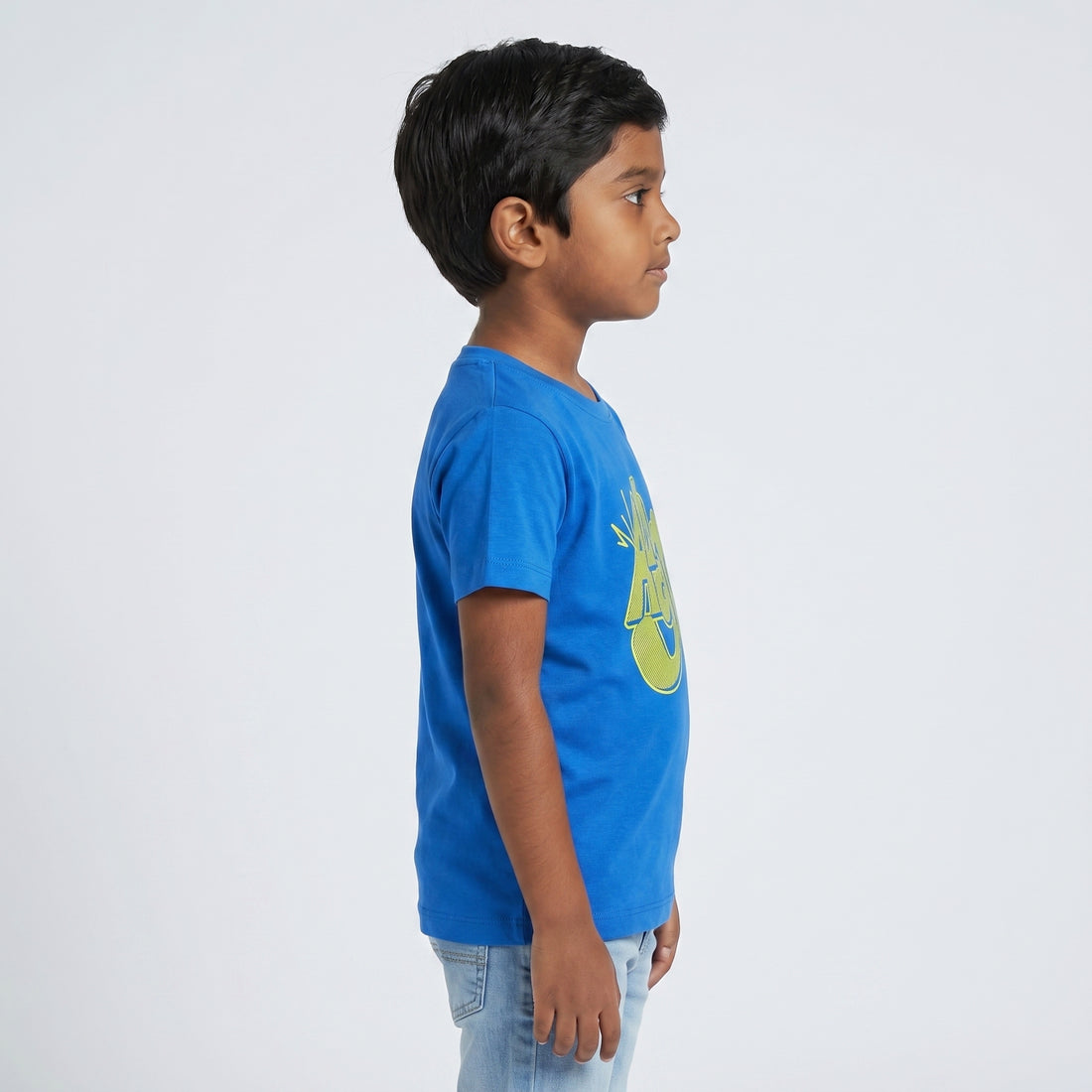 Boys Cotton Crew Neck Graphitee