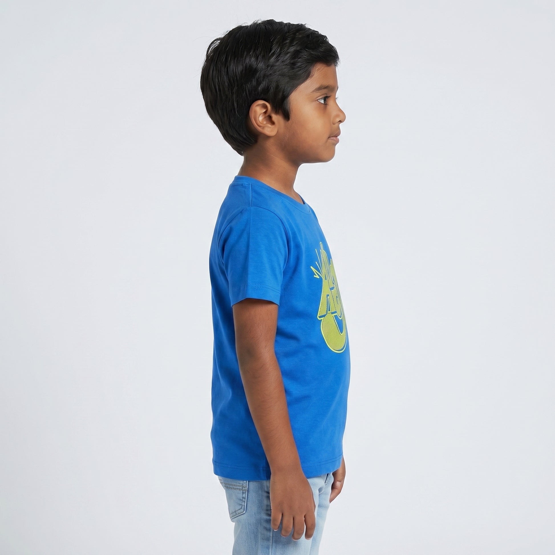 Boys Cotton Crew Neck Graphitee