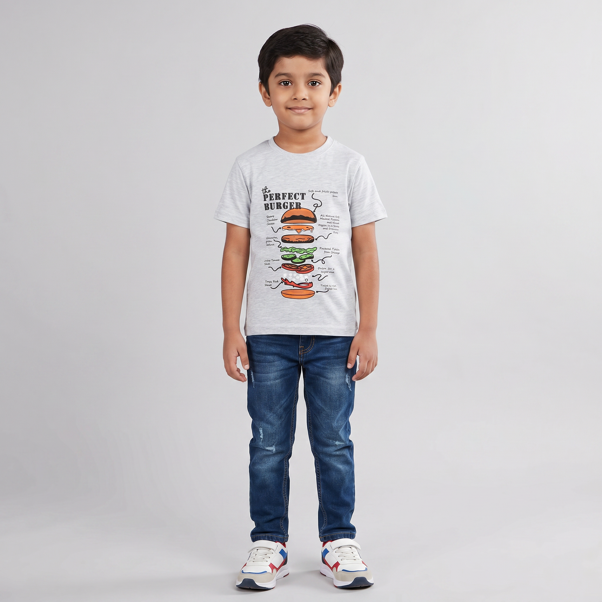 Boys Crew Neck Graphitee