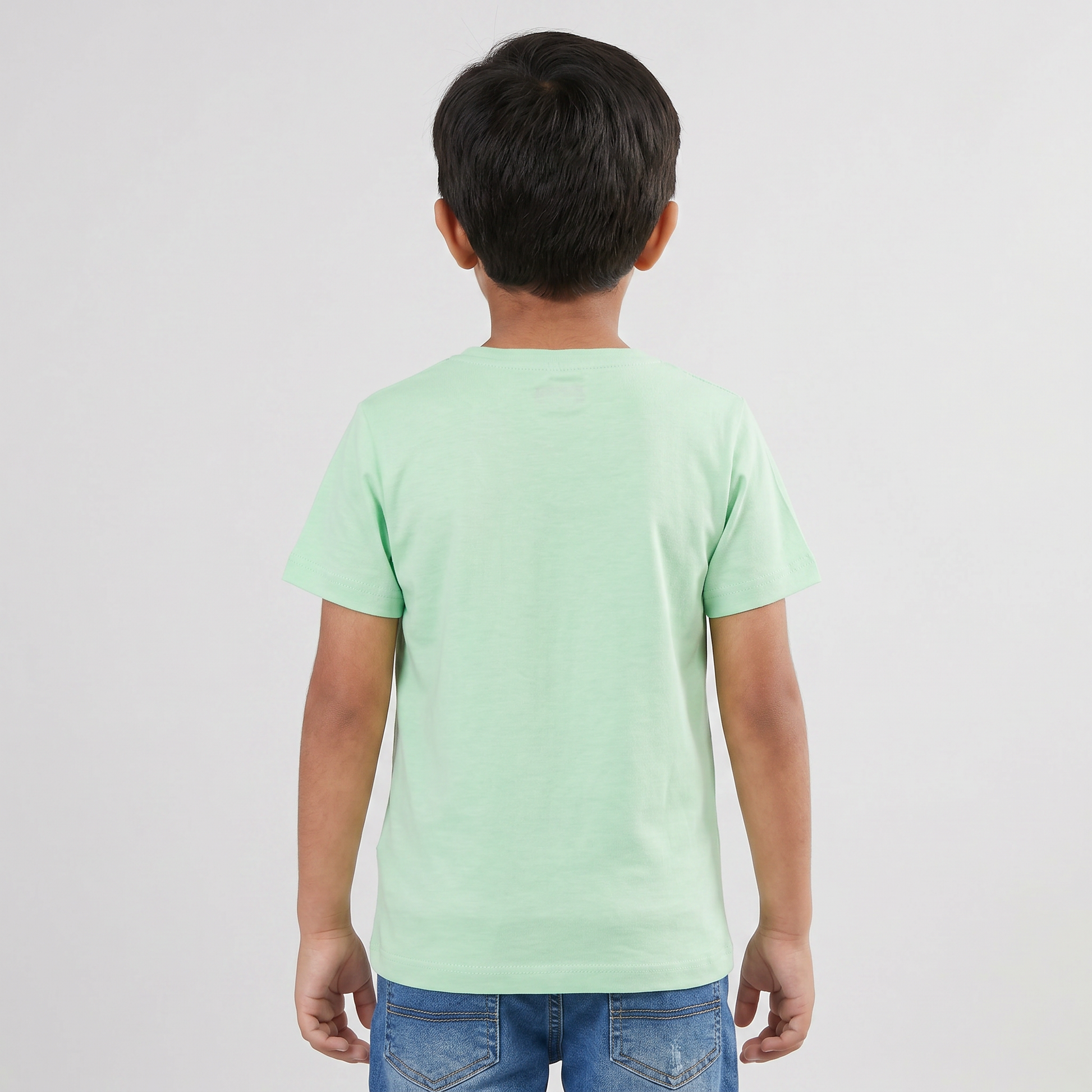 Boys Cotton Crew Neck Graphitee