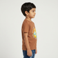Boys Cotton Crew Neck Graphitee