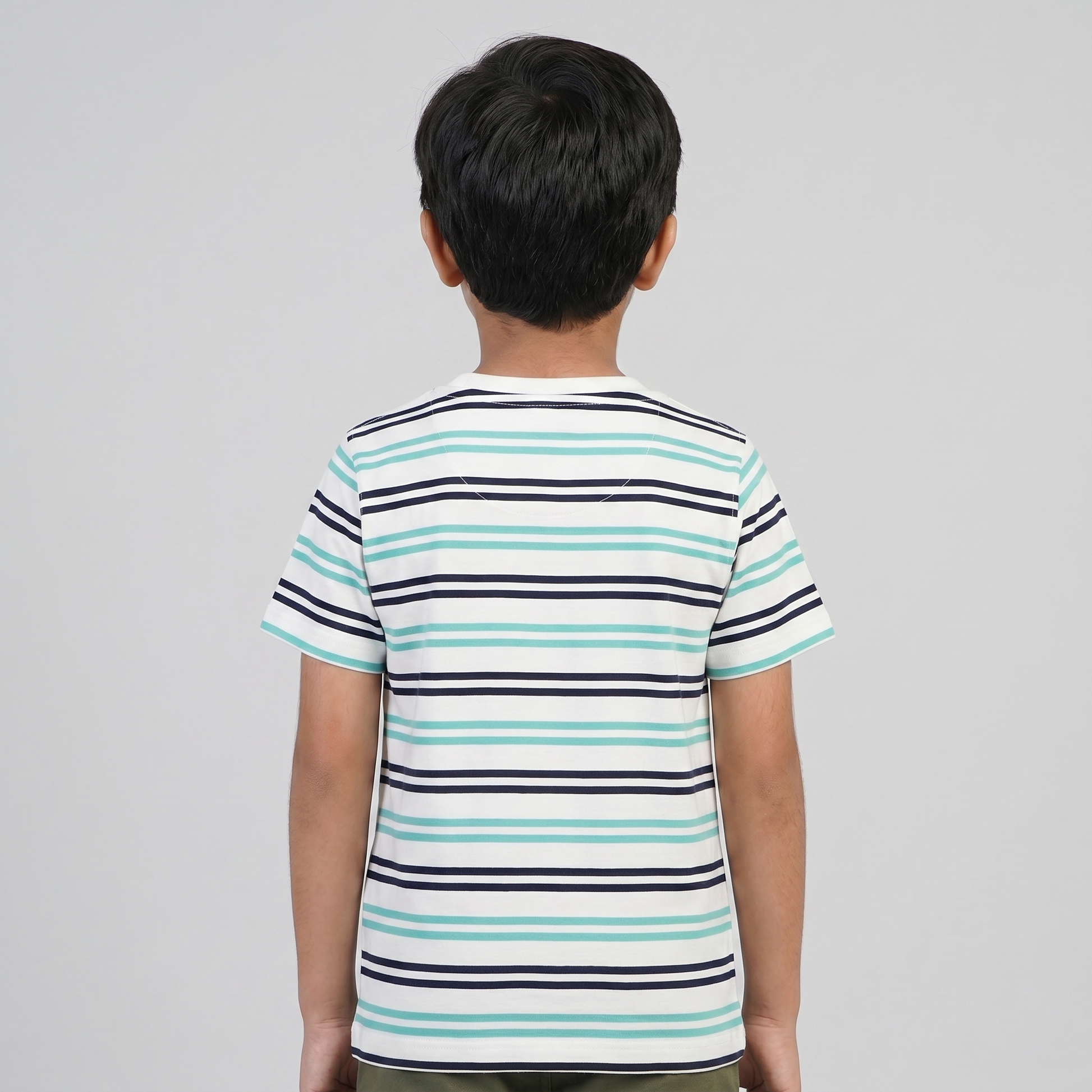 Boys Cotton Crew Neck Graphitee