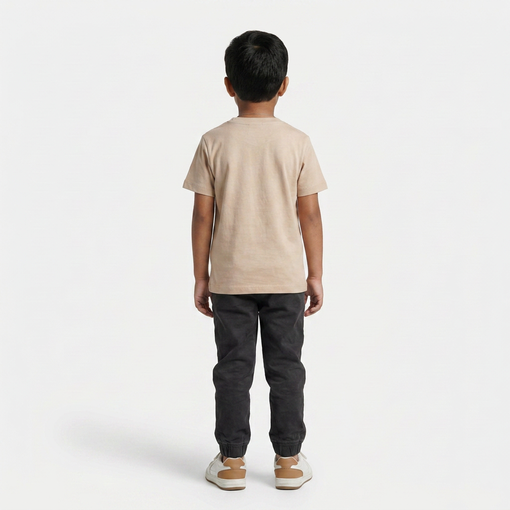Boys Cotton Crew Neck Graphitee