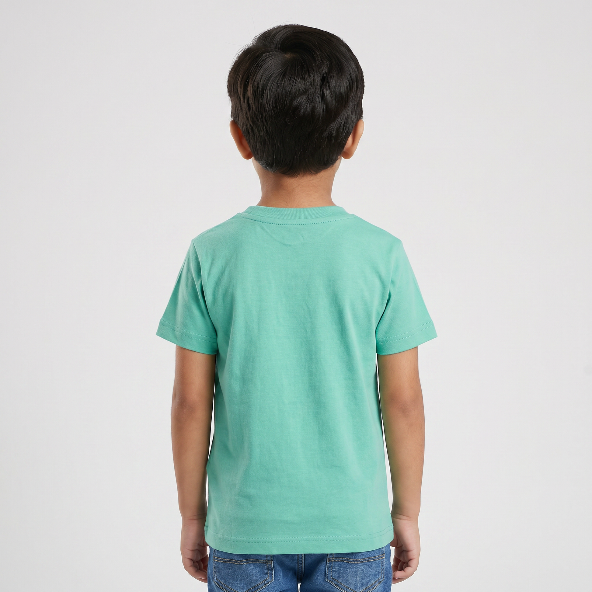 Boys Cotton Crew Neck Graphitee