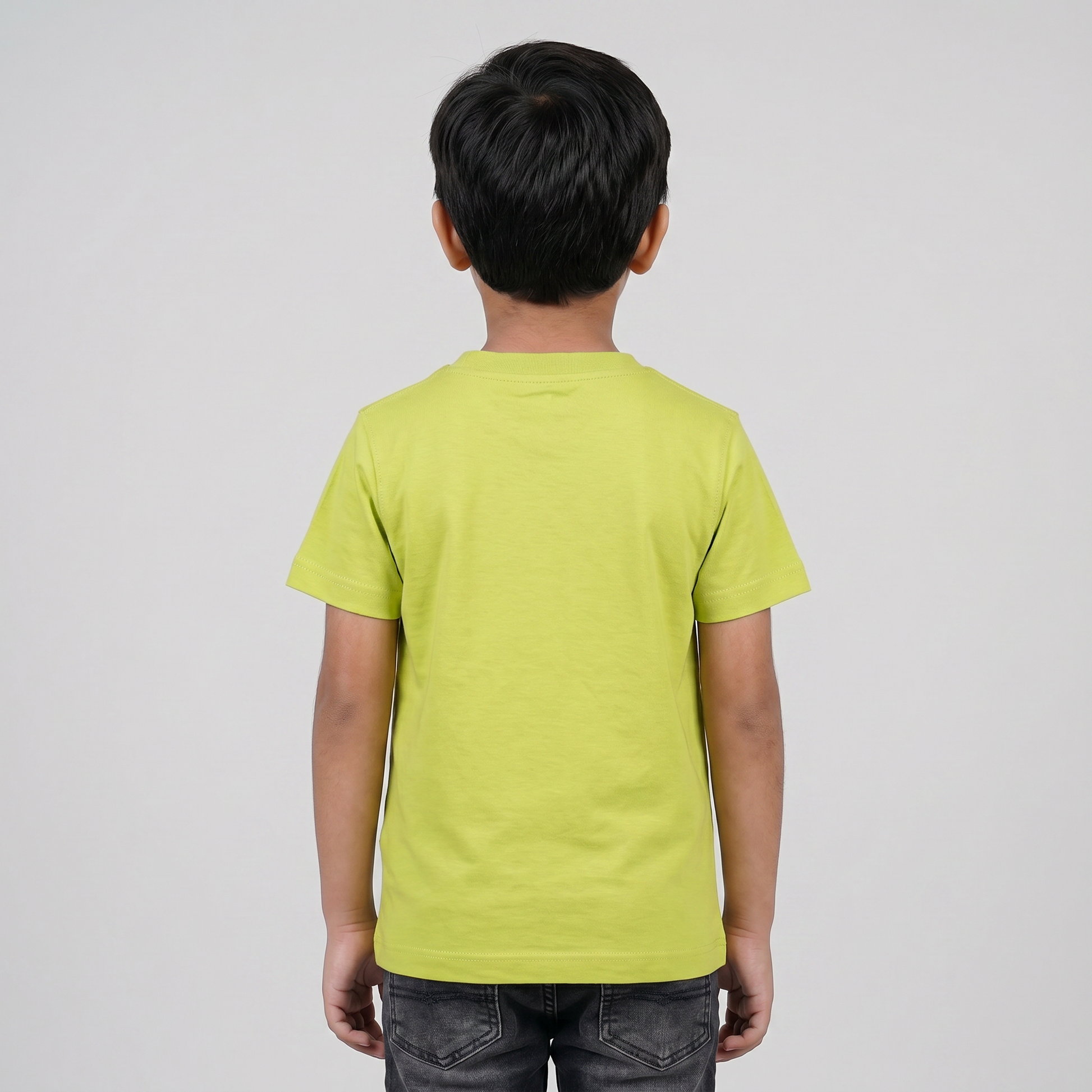 Boys Cotton Crew Neck Graphitee