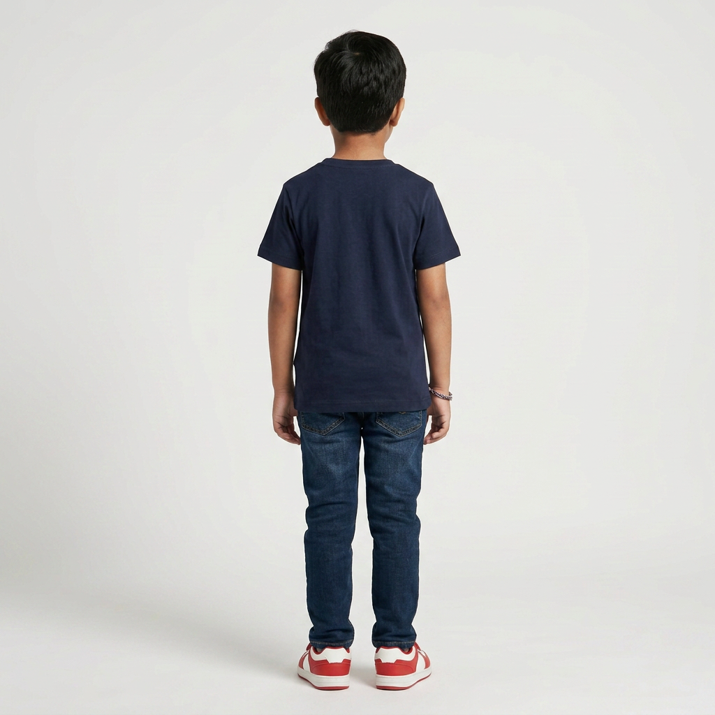 Boys Cotton Crew Neck Graphitee