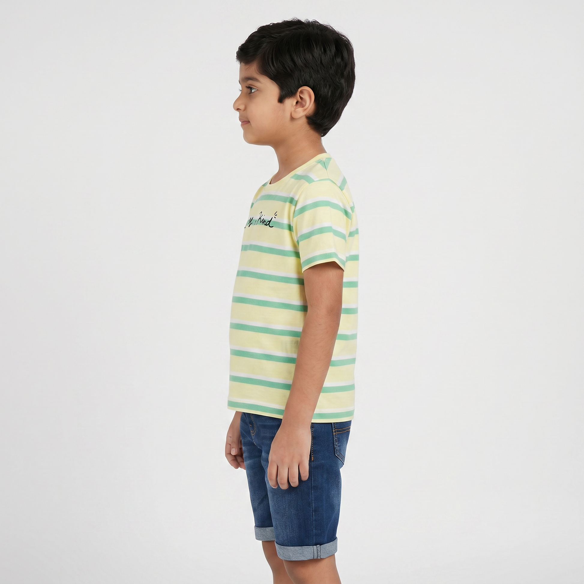 Boys Cotton Crew Neck Graphitee