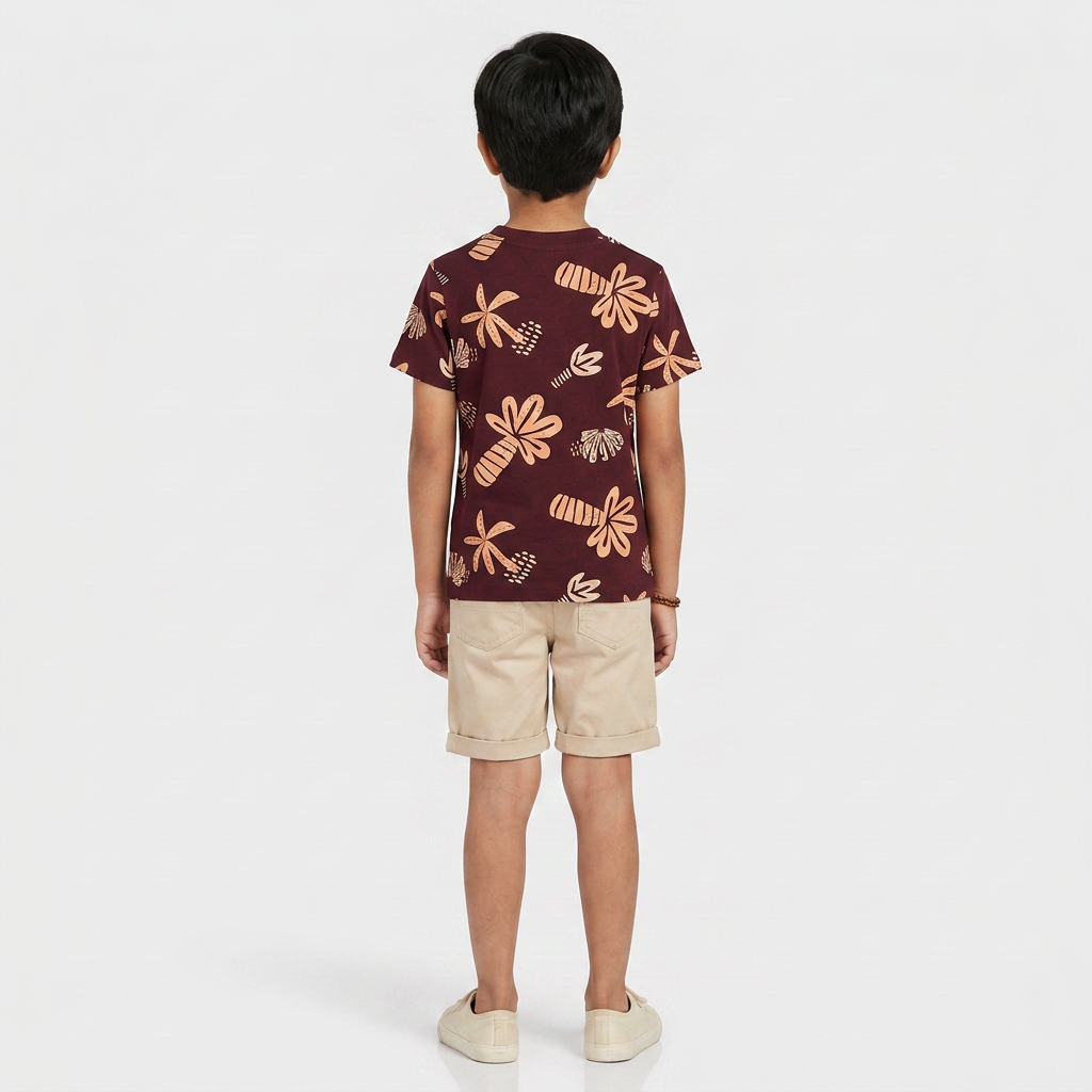Boys Cotton Crew Neck Graphitee