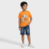 Boys Cotton Crew Neck Graphitee