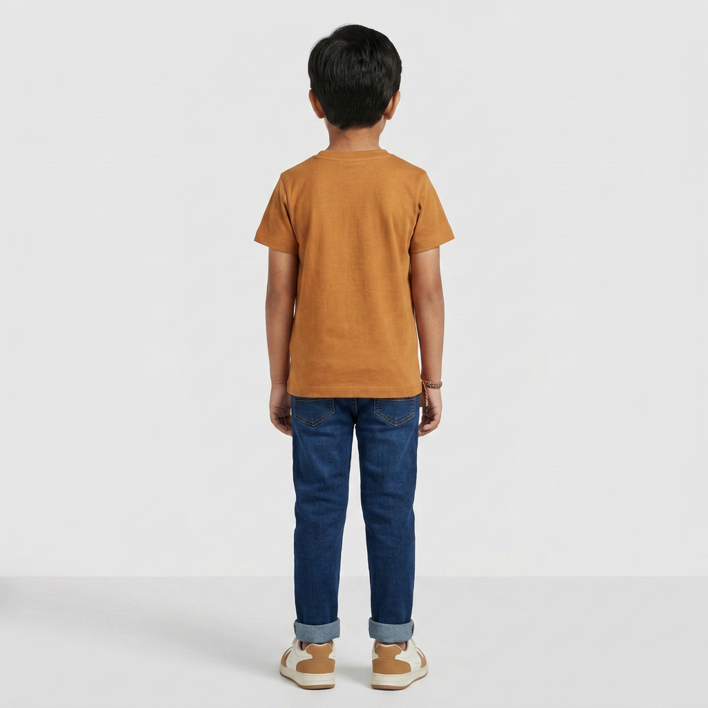 Boys Cotton Crew Neck Graphitee