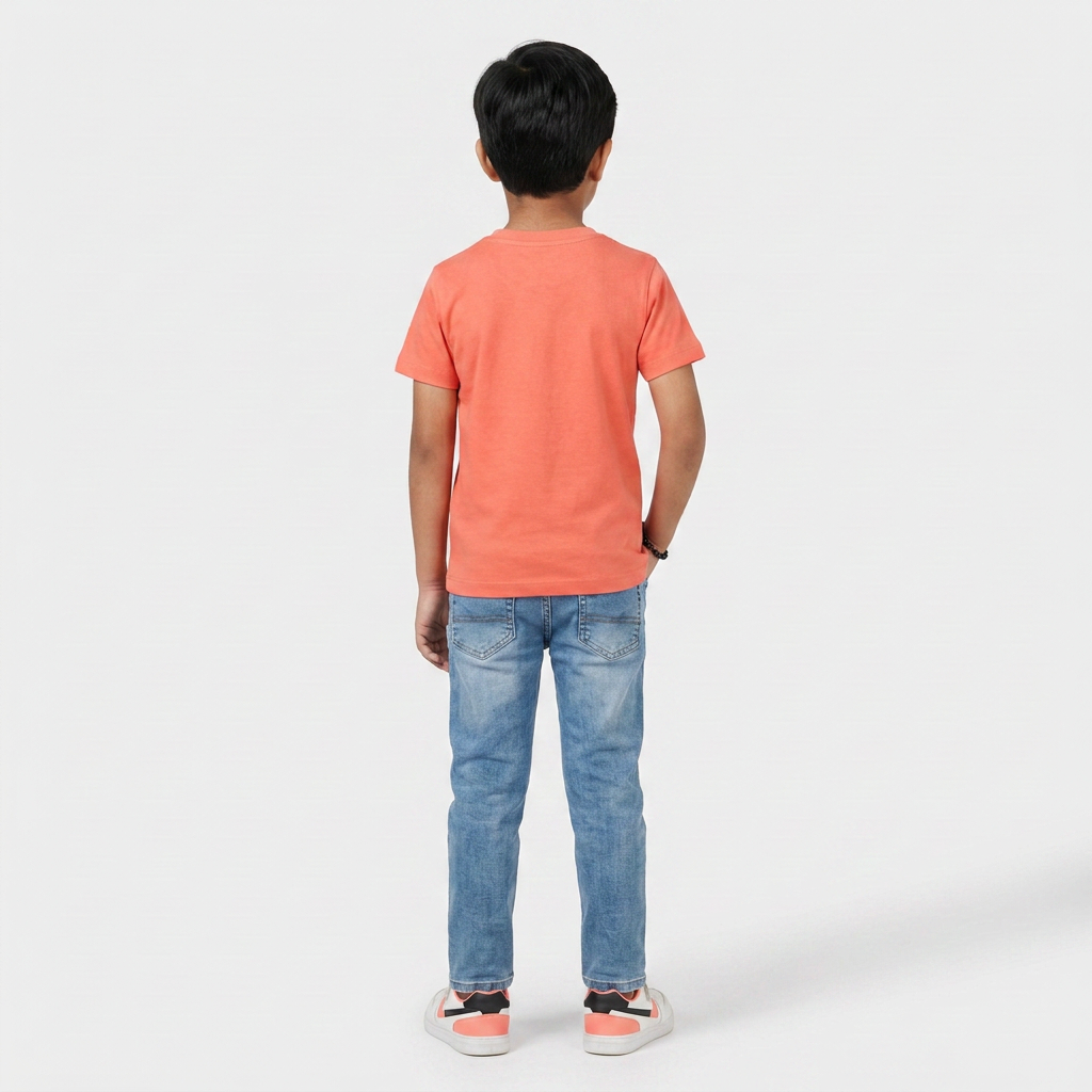 Boys Cotton Crew Neck Graphitee