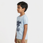 Boys Cotton Crew Neck Graphitee