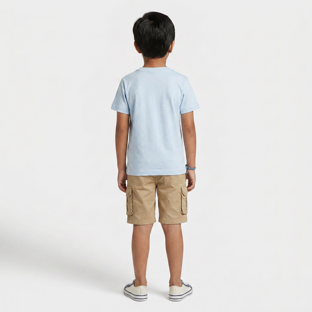 Boys Cotton Crew Neck Graphitee