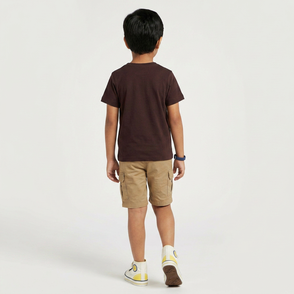 Boys Cotton Crew Neck Graphitee