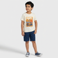 Boys Cotton Crew Neck Graphitee