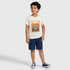 Boys Cotton Crew Neck Graphitee