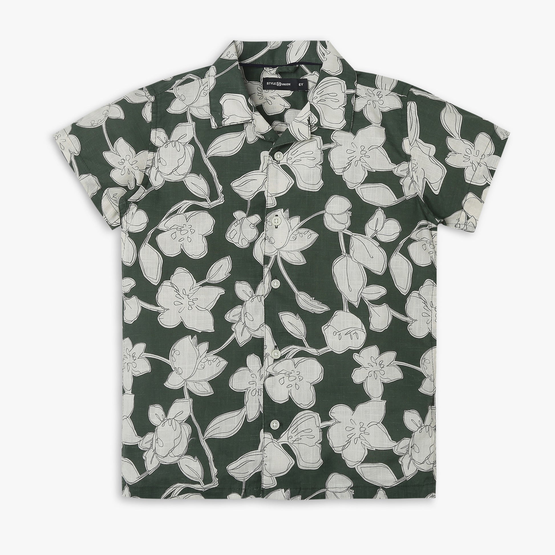Boys Relaxed Fit Printed Shirt