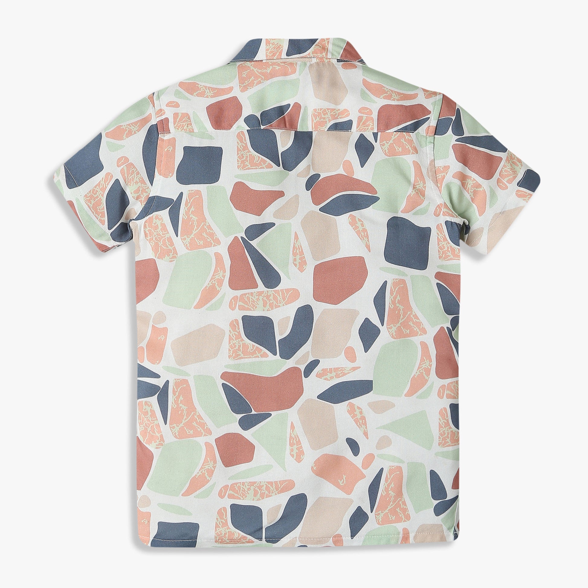 Boys Relaxed Fit Printed Half Sleeve Retreat Shirt