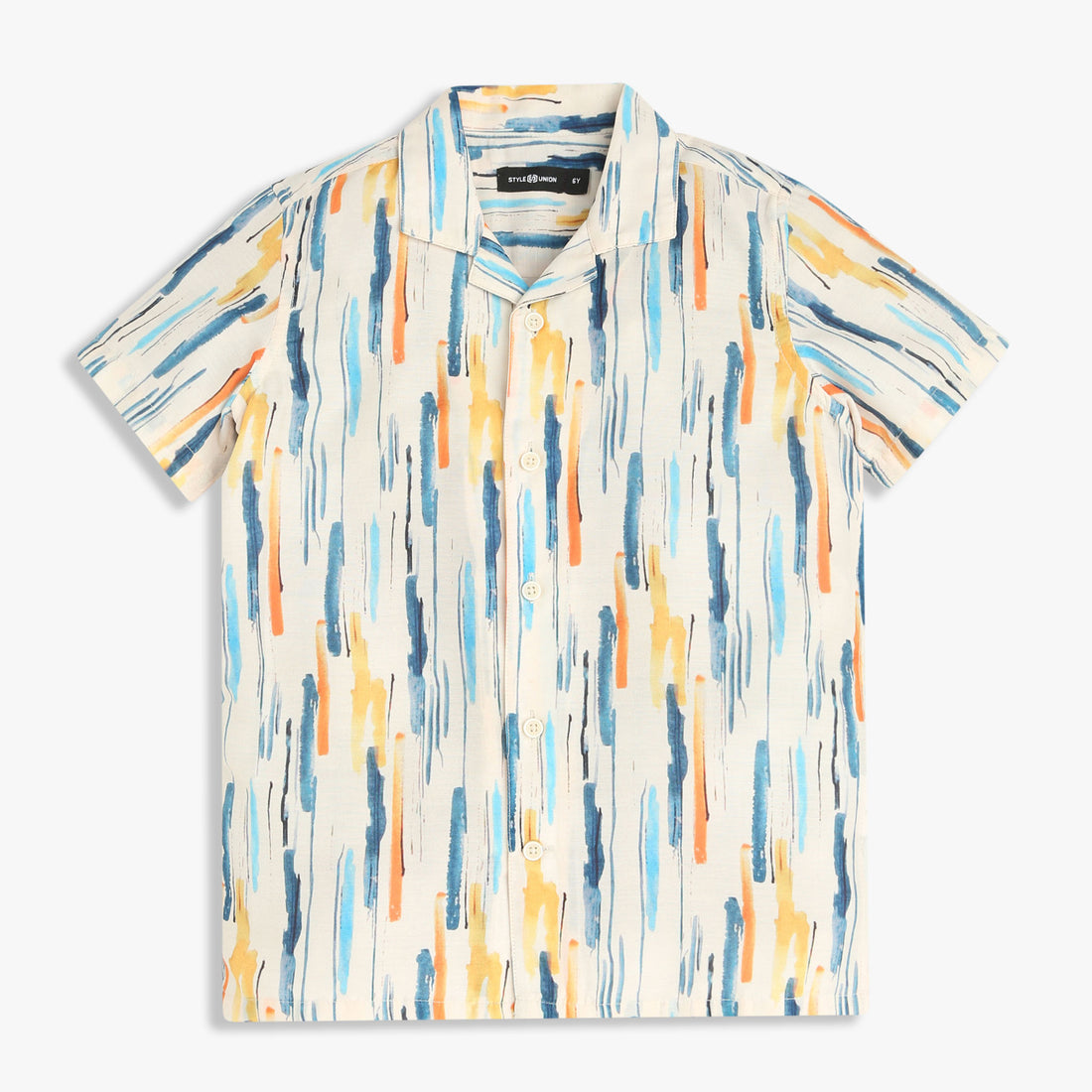 Boys Printed Cuban Half Sleeve Shirt