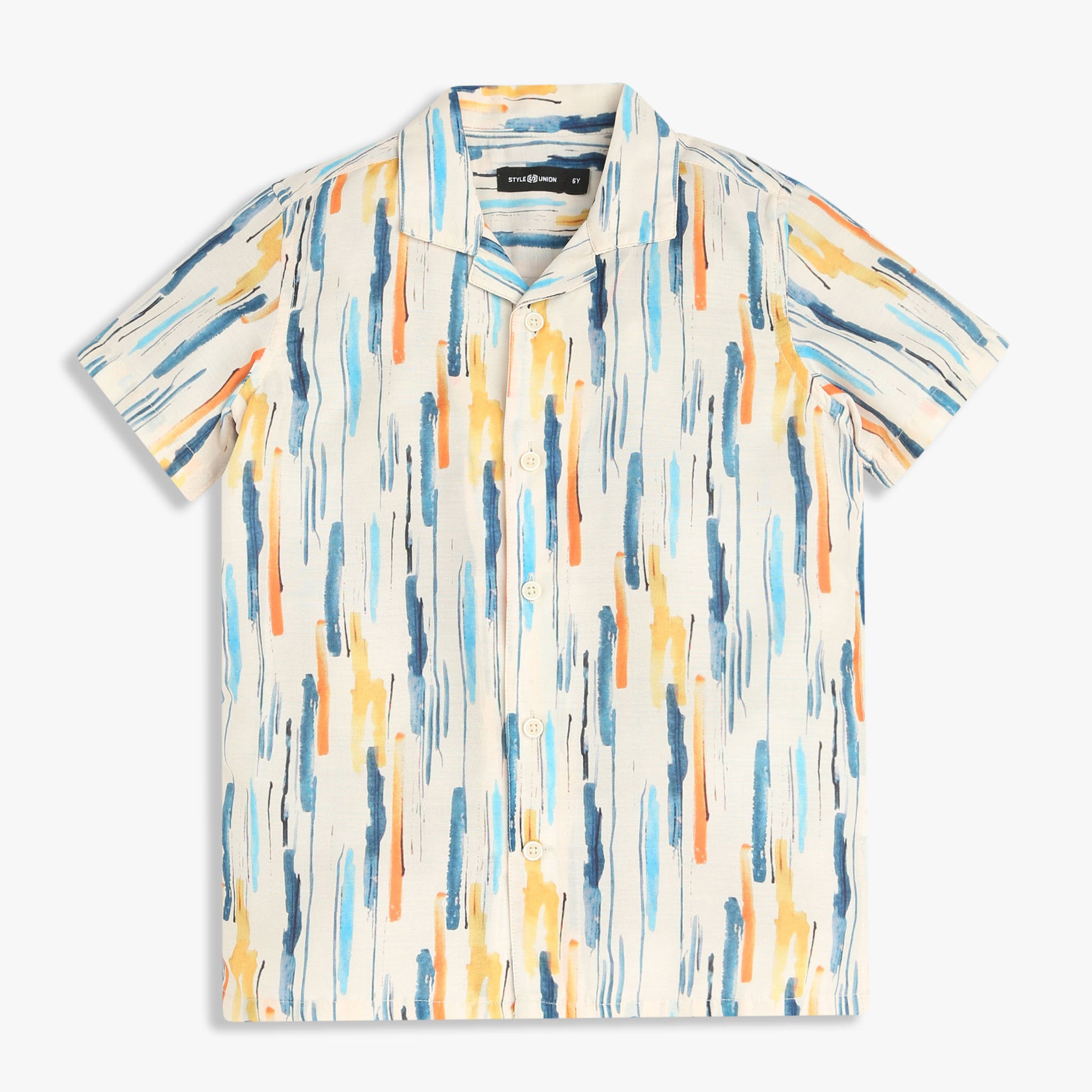 Boys Printed Cuban Half Sleeve Shirt