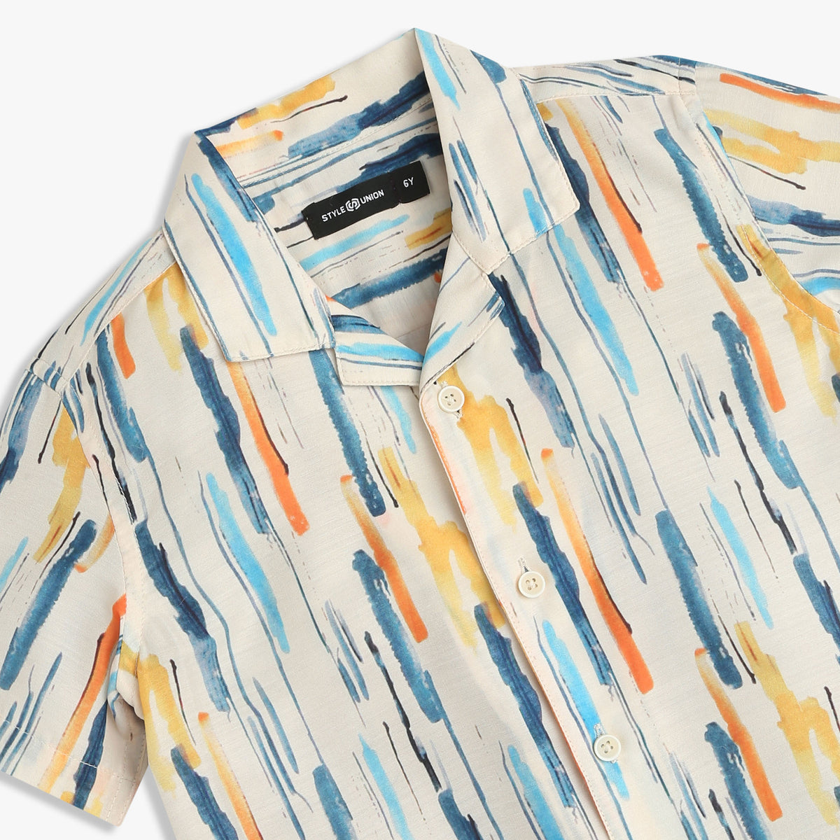 Boys Printed Cuban Half Sleeve Shirt