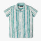 Boys Regular Fit Striped Camp Collar Half Sleeve Shirt