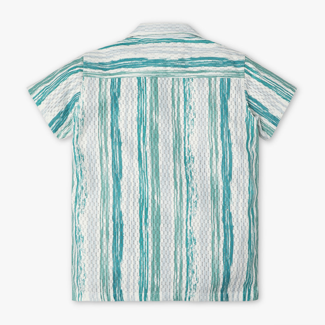 Boys Regular Fit Striped Camp Collar Half Sleeve Shirt