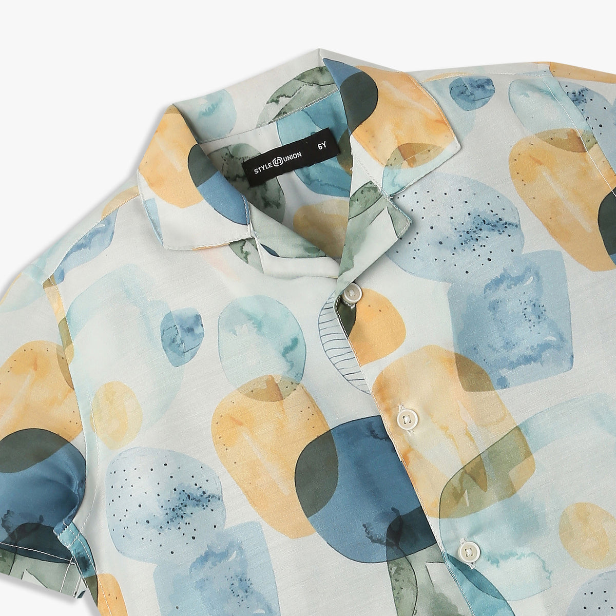 Order Now Boys Print Camp Collar Regular Fit Casual Wear Shirt by Style Union
