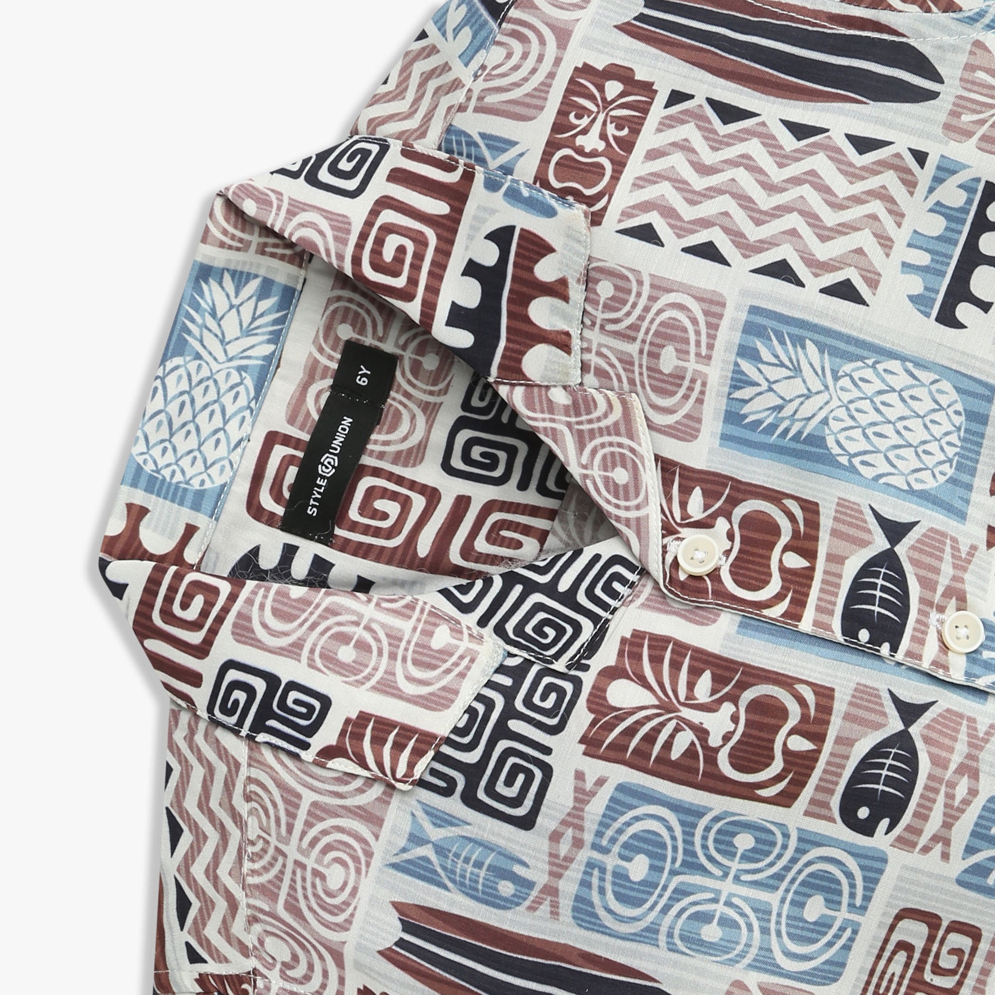 Boys Printed Cuban Half Sleeve Shirt