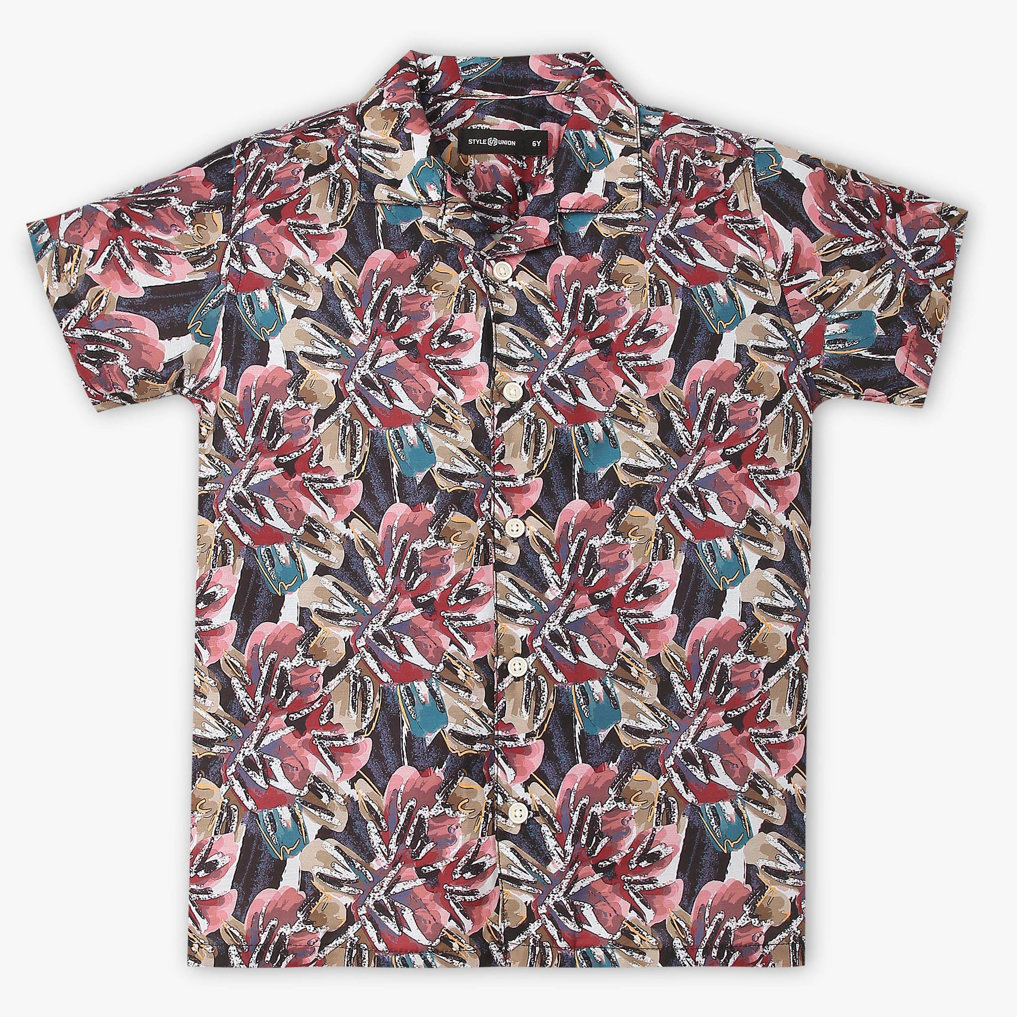 Boys Printed Cuban Shirt