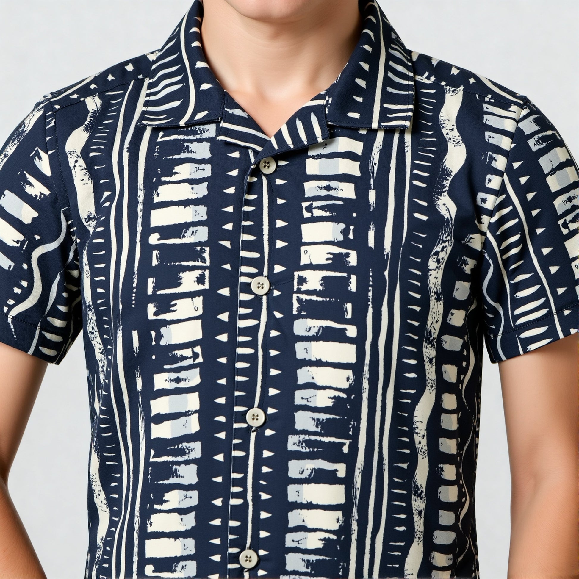 Boys Printed Cuban Shirt