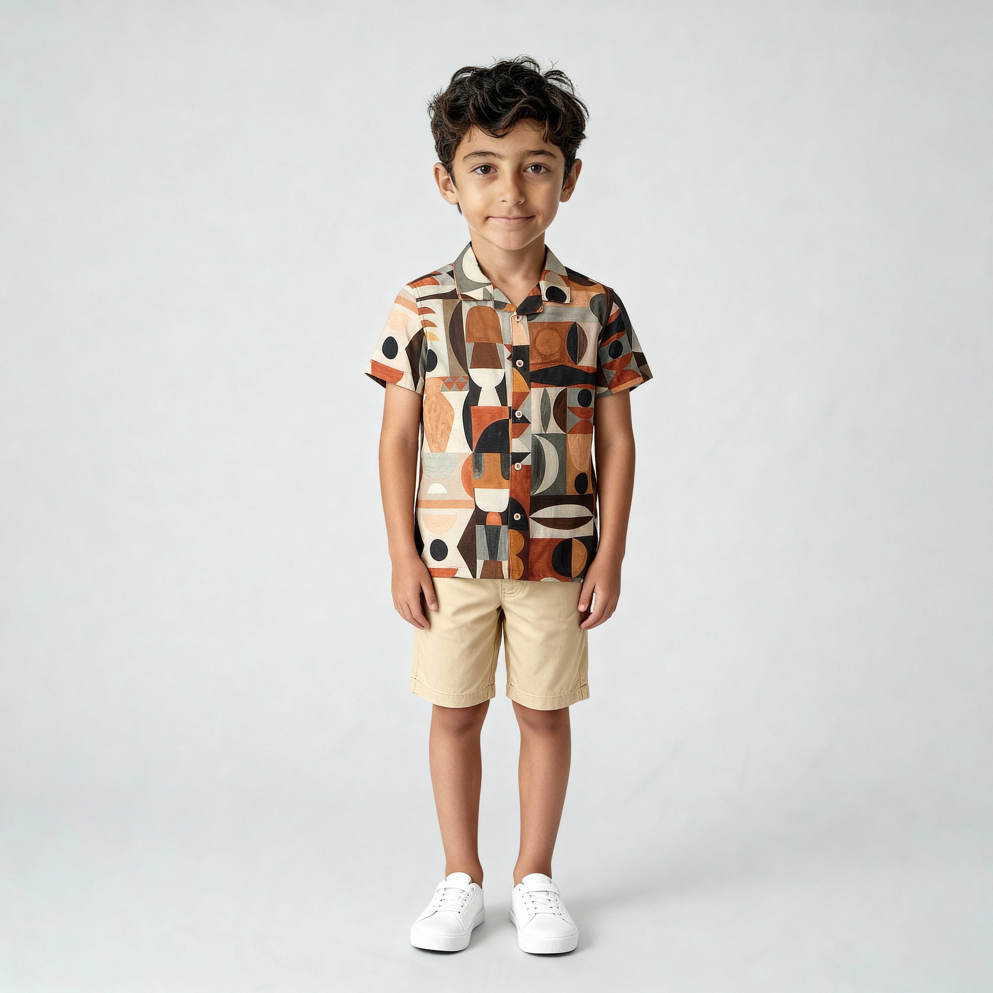 Boys Printed Cuban Shirt