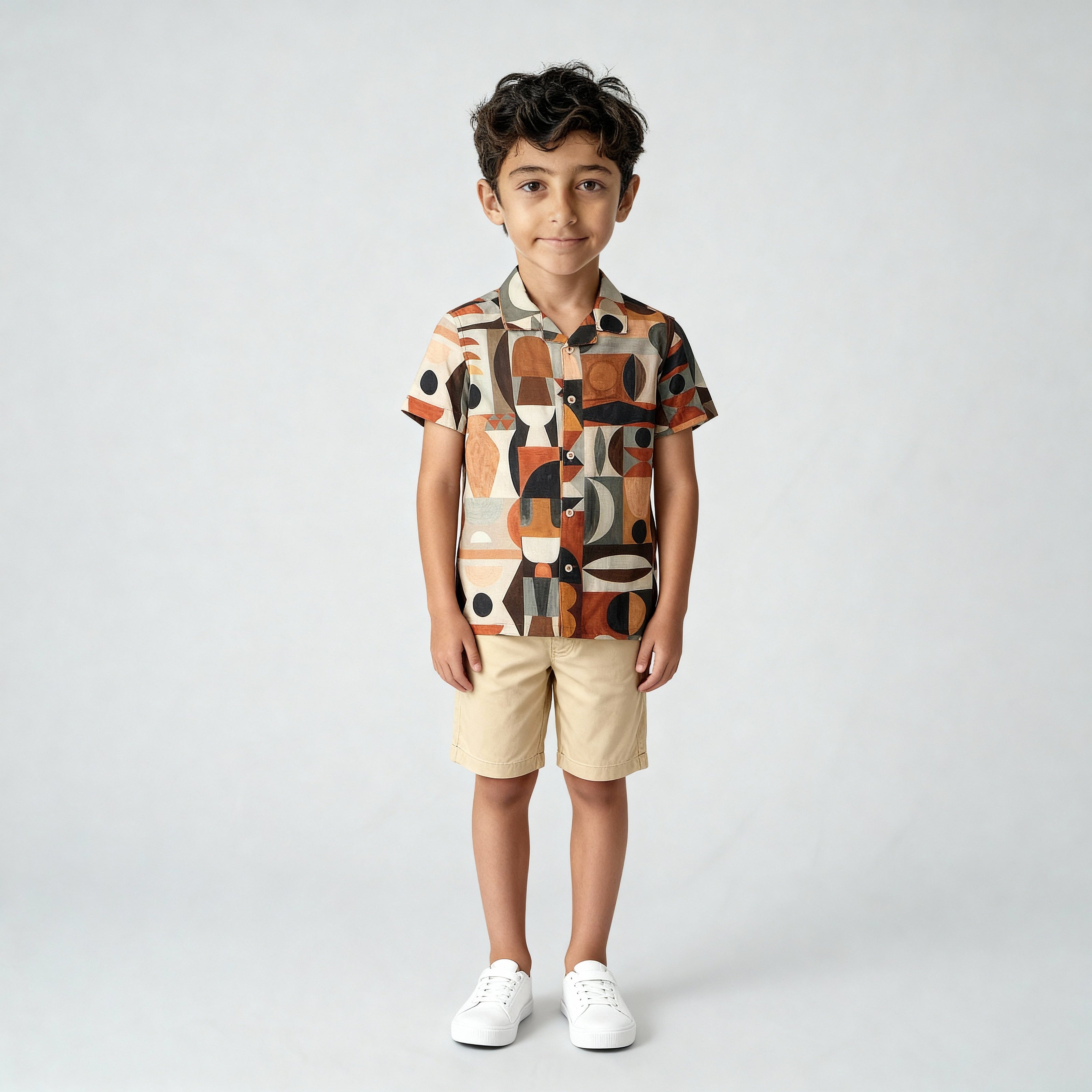 Boys Printed Cuban Shirt